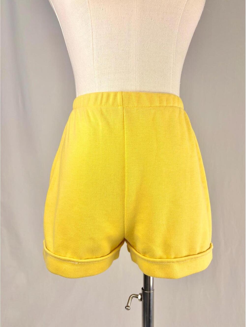 Vintage 50s Jantzen Sunshine Yellow Hot Pants / Pinup Shorts XS 24" Waist